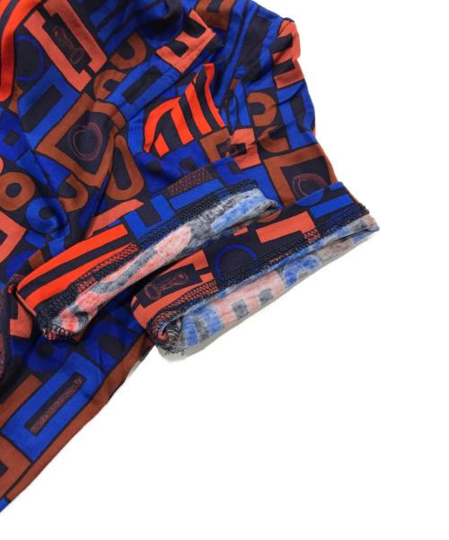 HERMES（エルメス）HERMES (エルメス) 総柄カットソー ブルー サイズ:34の古着・服飾アイテム