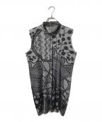 PLEATS PLEASEプリーツプリーズ）の古着「マルチパターンノースリーブワンピース」｜ブラック