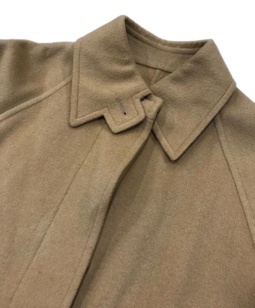 HERMES（エルメス）HERMES (エルメス) キャメルヘア襟裏レザーステンカラーコート キャメル サイズ:36の古着・服飾アイテム