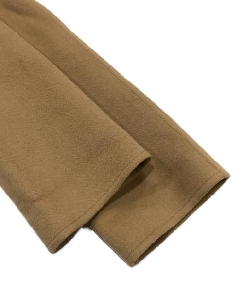 HERMES（エルメス）HERMES (エルメス) キャメルヘア襟裏レザーステンカラーコート キャメル サイズ:36の古着・服飾アイテム