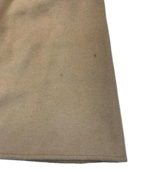 HERMES（エルメス）HERMES (エルメス) キャメルヘア襟裏レザーステンカラーコート キャメル サイズ:36の古着・服飾アイテム