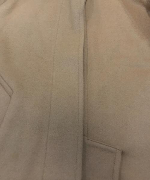 HERMES（エルメス）HERMES (エルメス) キャメルヘア襟裏レザーステンカラーコート キャメル サイズ:36の古着・服飾アイテム