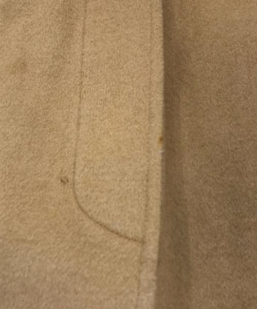 HERMES（エルメス）HERMES (エルメス) キャメルヘア襟裏レザーステンカラーコート キャメル サイズ:36の古着・服飾アイテム