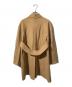 HERMES (エルメス) キャメルヘア襟裏レザーステンカラーコート キャメル サイズ:36：72000円