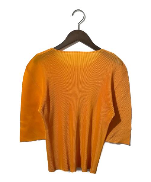 PLEATS PLEASE（プリーツプリーズ）PLEATS PLEASE (プリーツプリーズ) プリーツカットソー オレンジ サイズ:3の古着・服飾アイテム