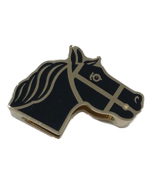 HERMES（エルメス）HERMES (エルメス) スカーフリング ゴールド×ブラックの古着・服飾アイテム