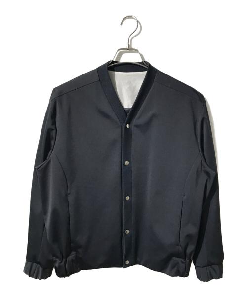 THE PERMANENT EYE（ザ パーマネント アイ）THE PERMANENT EYE (ザ パーマネント アイ) Washable High Function Jersey Snap Cardigan ブラック サイズ:44の古着・服飾アイテム