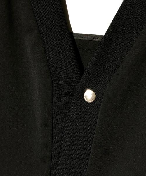 THE PERMANENT EYE（ザ パーマネント アイ）THE PERMANENT EYE (ザ パーマネント アイ) Washable High Function Jersey Snap Cardigan ブラック サイズ:44の古着・服飾アイテム