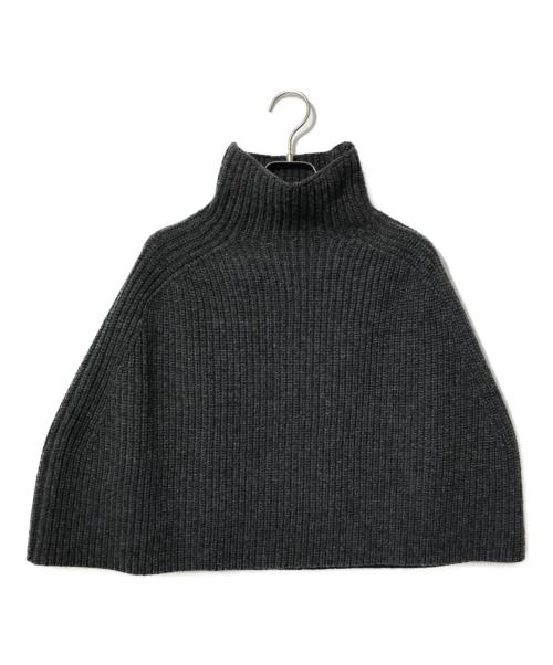 SACRA（サクラ）SACRA (サクラ) エクストラファインラムウールポンチョ グレー サイズ:38の古着・服飾アイテム