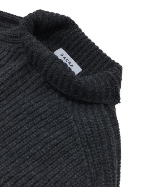SACRA（サクラ）SACRA (サクラ) エクストラファインラムウールポンチョ グレー サイズ:38の古着・服飾アイテム
