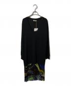 Emilio Pucciエミリオ プッチ）の古着「フリンジニットドレス」｜ブラック