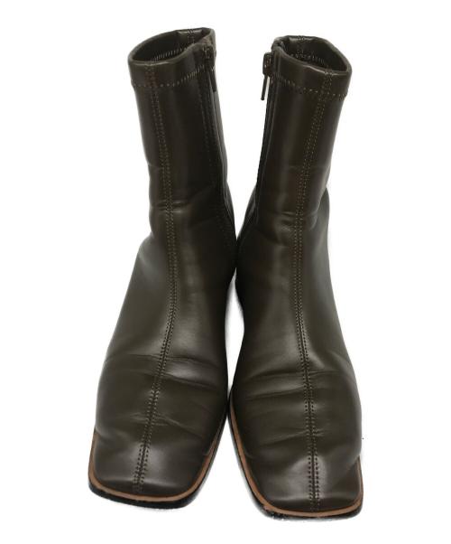 TODAYFUL（トゥデイフル）TODAYFUL (トゥデイフル) スクエアトゥブーツ ブラウン サイズ:37の古着・服飾アイテム