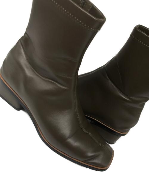 TODAYFUL（トゥデイフル）TODAYFUL (トゥデイフル) スクエアトゥブーツ ブラウン サイズ:37の古着・服飾アイテム