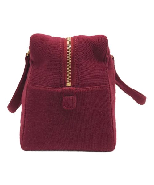 CHANEL（シャネル）CHANEL (シャネル) CHOCOLATEBAR JERSEY CC BOSTONBAG ワインレッドの古着・服飾アイテム