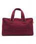 CHANEL (シャネル) CHOCOLATEBAR JERSEY CC BOSTONBAG ワインレッド：34000円