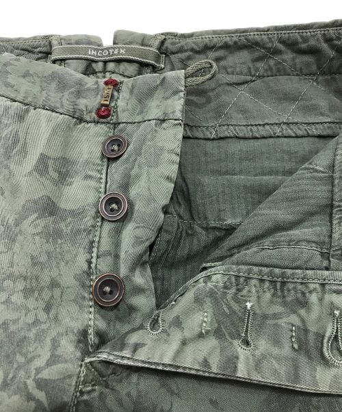 INCOTEX（インコテックス）INCOTEX (インコテックス) ボタニカルプリント製品染パンツ オリーブ サイズ:31の古着・服飾アイテム