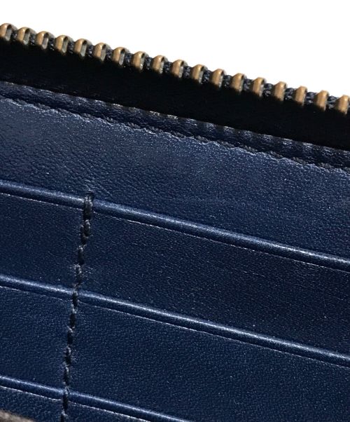 GUCCI（グッチ）GUCCI (グッチ) GGマーモント ゴーストプリント ラウンドファスナー ブルーの古着・服飾アイテム