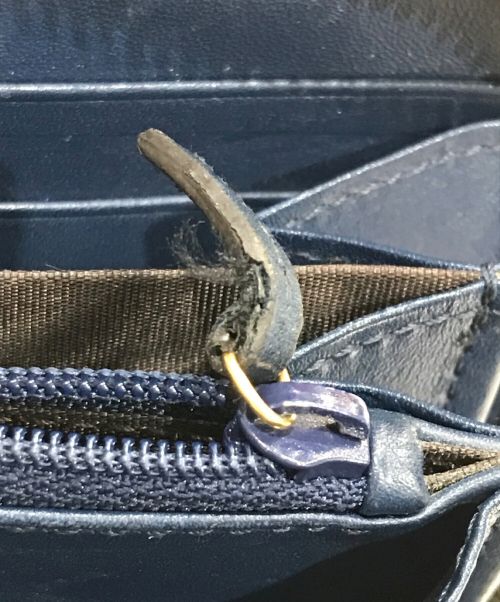 GUCCI（グッチ）GUCCI (グッチ) GGマーモント ゴーストプリント ラウンドファスナー ブルーの古着・服飾アイテム