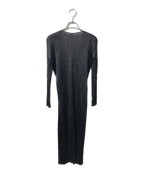 PLEATS PLEASE（プリーツプリーズ）PLEATS PLEASE (プリーツプリーズ) ロングカーディガン ブラック サイズ:2の古着・服飾アイテム