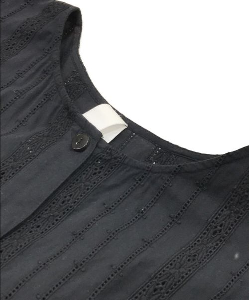 merlette（マーレット）merlette (マーレット) アイレットシャツ ブラック サイズ:XSの古着・服飾アイテム