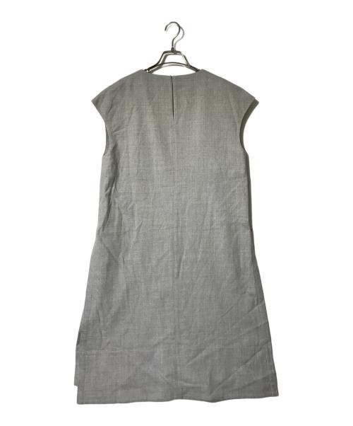 M・Fil（エムフィル）M・Fil (エムフィル) サイドスリットウールワンピース グレー サイズ:40の古着・服飾アイテム