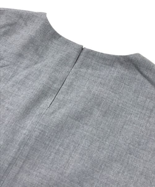 M・Fil（エムフィル）M・Fil (エムフィル) サイドスリットウールワンピース グレー サイズ:40の古着・服飾アイテム