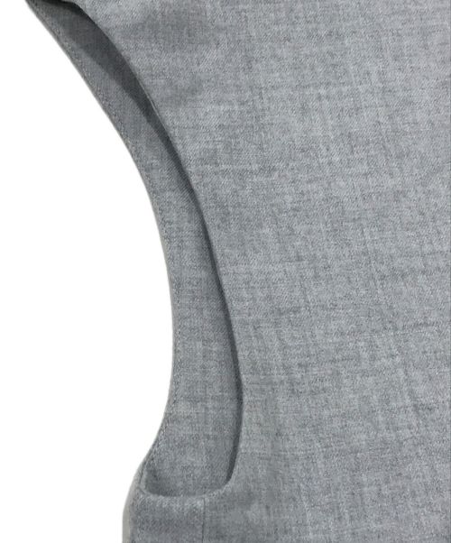 M・Fil（エムフィル）M・Fil (エムフィル) サイドスリットウールワンピース グレー サイズ:40の古着・服飾アイテム