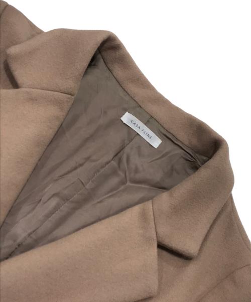 CASA FLINE（カーサフライン）CASA FLINE (カーサフライン) ロングウールコート ベージュ サイズ:FREEの古着・服飾アイテム