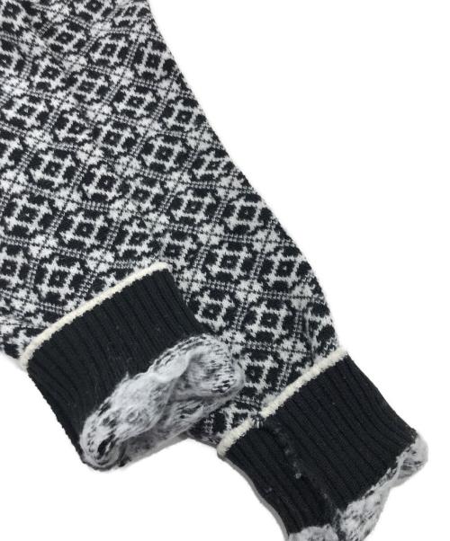 seven by seven（セブンバイセブン）seven by seven (セブンバイセブン) ノルディックセーター ホワイト×ブラック サイズ:Lの古着・服飾アイテム