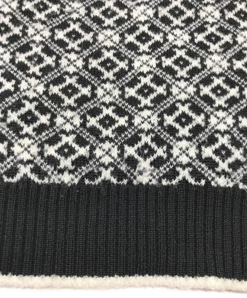 seven by seven（セブンバイセブン）seven by seven (セブンバイセブン) ノルディックセーター ホワイト×ブラック サイズ:Lの古着・服飾アイテム