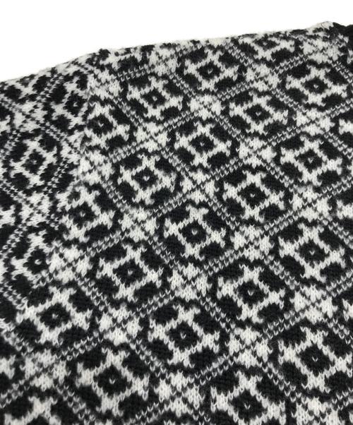 seven by seven（セブンバイセブン）seven by seven (セブンバイセブン) ノルディックセーター ホワイト×ブラック サイズ:Lの古着・服飾アイテム