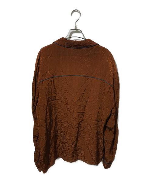 TODAYFUL（トゥデイフル）TODAYFUL (トゥデイフル) Satinjacquard Piping Shirts ブラウン サイズ:Fの古着・服飾アイテム