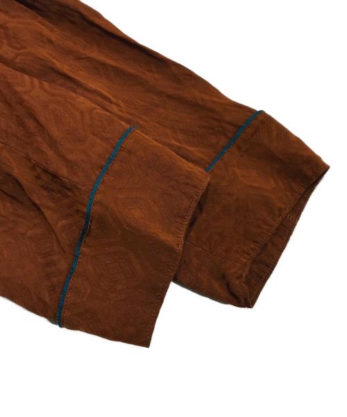 TODAYFUL（トゥデイフル）TODAYFUL (トゥデイフル) Satinjacquard Piping Shirts ブラウン サイズ:Fの古着・服飾アイテム