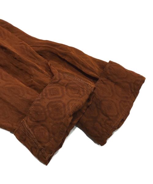 TODAYFUL（トゥデイフル）TODAYFUL (トゥデイフル) Satinjacquard Piping Shirts ブラウン サイズ:Fの古着・服飾アイテム