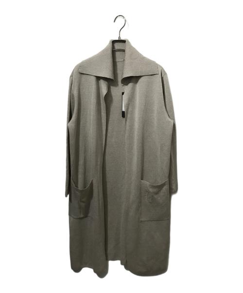 FOXEY（フォクシー）FOXEY (フォクシー) FBロゴ刺繍リネンロングカーディガン/RIVIERA/リビエラ ベージュ サイズ:FREEの古着・服飾アイテム