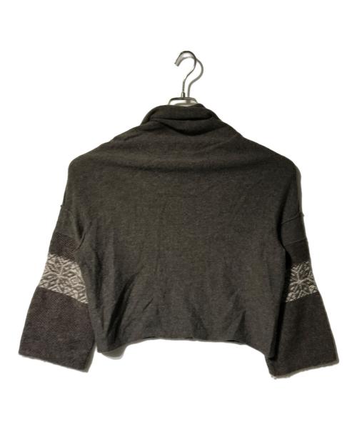 Y's（ワイズ）Y's (ワイズ) スリーブ切替タートルネックニット ブラウン サイズ:2の古着・服飾アイテム