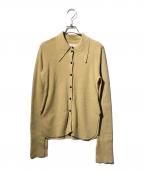 TODAYFULトゥデイフル）の古着「ハイゲージニットシャツ」｜ベージュ