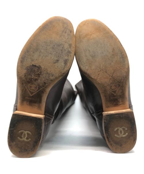 CHANEL（シャネル）CHANEL (シャネル) レザーロングブーツ ブラウン サイズ:36 1/2の古着・服飾アイテム