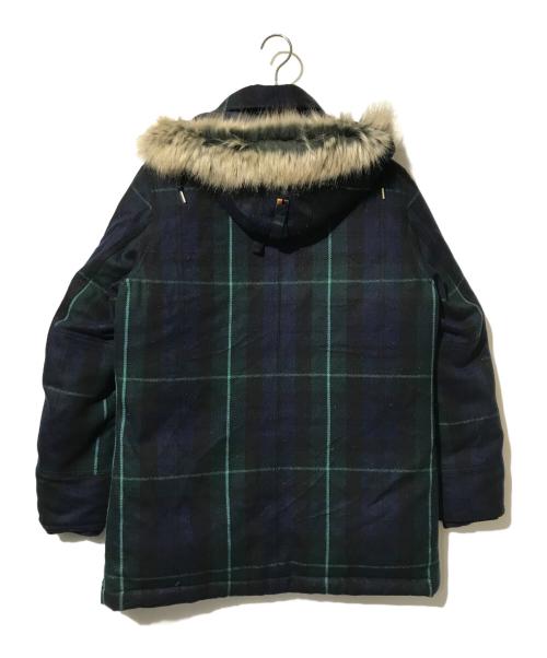 PAUL SMITH（ポールスミス）PAUL SMITH (ポールスミス) ブラックウォッチフーデッド ダウン ネイビー サイズ:Mの古着・服飾アイテム