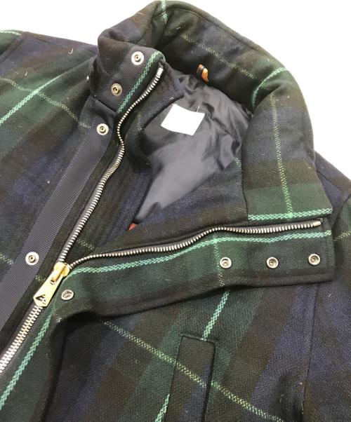 PAUL SMITH（ポールスミス）PAUL SMITH (ポールスミス) ブラックウォッチフーデッド ダウン ネイビー サイズ:Mの古着・服飾アイテム