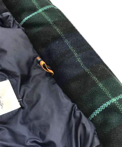PAUL SMITH（ポールスミス）PAUL SMITH (ポールスミス) ブラックウォッチフーデッド ダウン ネイビー サイズ:Mの古着・服飾アイテム
