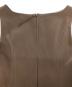 中古・古着 FOXEY NEWYORK (フォクシーニューヨーク) Dress Barron ノースリーブワンピース ベージュ サイズ:40：9000円