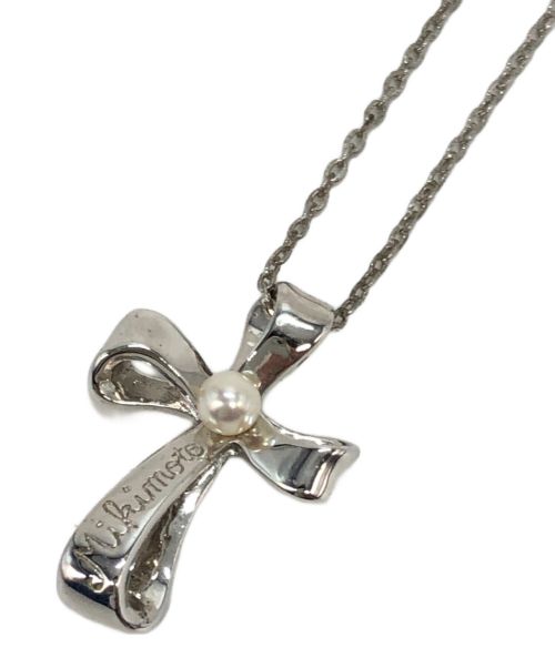 MIKIMOTO（ミキモト）MIKIMOTO (ミキモト) クロsyシルバーパールネックレス シルバーの古着・服飾アイテム