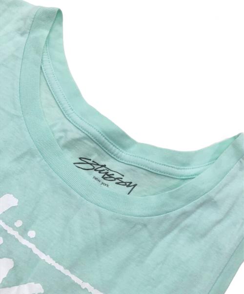 stussy（ステューシー）stussy (ステューシー) ワールドツアーロゴ タンクトップ グリーン サイズ:Sの古着・服飾アイテム