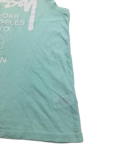 stussy（ステューシー）stussy (ステューシー) ワールドツアーロゴ タンクトップ グリーン サイズ:Sの古着・服飾アイテム