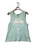 stussy（ステューシー）の古着「ワールドツアーロゴ タンクトップ」｜グリーン
