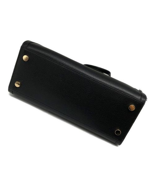 MICHAEL KORS（マイケル・コース）MICHAEL KORS (マイケルコース) CHANTAL  LEATHER HANDBAG ブラックの古着・服飾アイテム