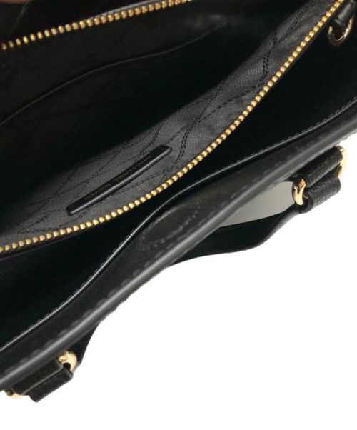 MICHAEL KORS（マイケル・コース）MICHAEL KORS (マイケルコース) CHANTAL  LEATHER HANDBAG ブラックの古着・服飾アイテム