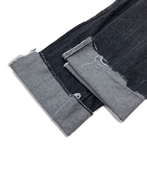 CAPRICIEUX LE'MAGE（カプリシューレマージュ）CAPRICIEUX LE'MAGE (カプリシューレマージュ) 裾スリットスリムストレートデニム ブラック サイズ:Mの古着・服飾アイテム