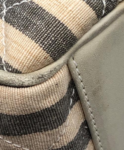 CHANEL（シャネル）CHANEL (シャネル) キャンパスショルダーバッグ/マトラッセ/キルティング ブルー×アイボリーの古着・服飾アイテム